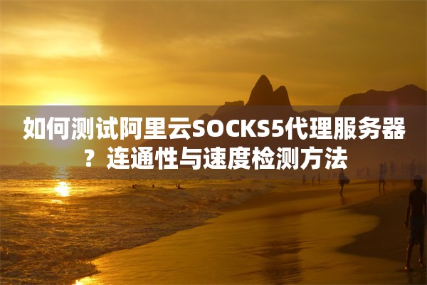 如何测试阿里云SOCKS5代理服务器？连通性与速度检测方法