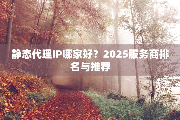 静态代理IP哪家好?2025服务商排名与推荐