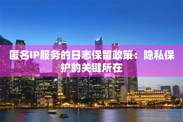 匿名IP服务的日志保留政策：隐私保护的关键所在