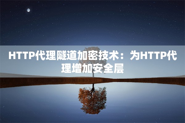 HTTP代理隧道加密技术：为HTTP代理增加安全层