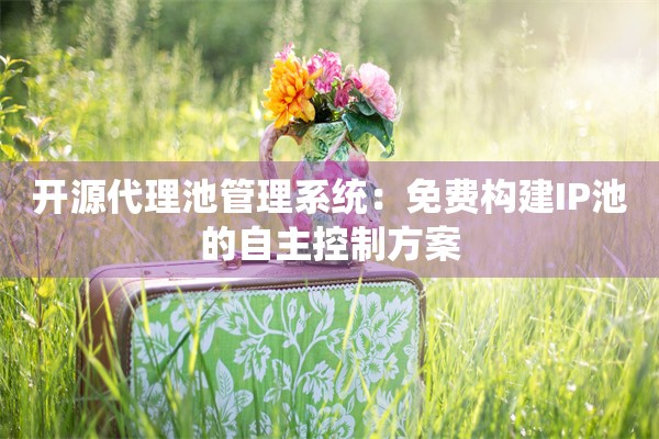 开源代理池管理系统：免费构建IP池的自主控制方案