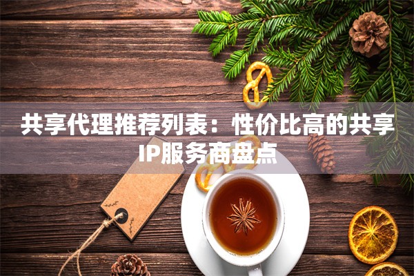 共享代理推荐列表：性价比高的共享IP服务商盘点
