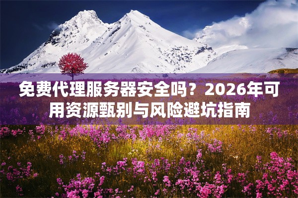 免费代理服务器安全吗？2026年可用资源甄别与风险避坑指南