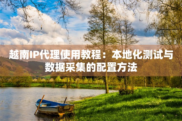 越南IP代理使用教程：本地化测试与数据采集的配置方法