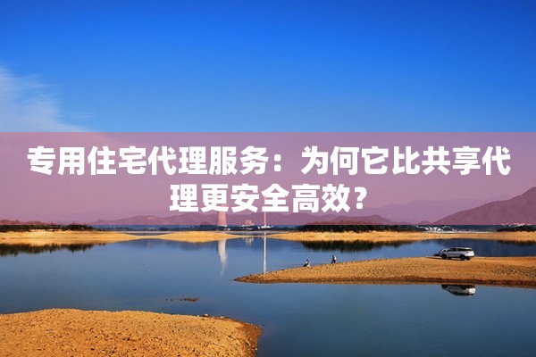 专用住宅代理服务：为何它比共享代理更安全高效？