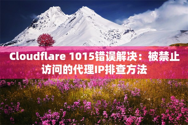Cloudflare 1015错误解决：被禁止访问的代理IP排查方法