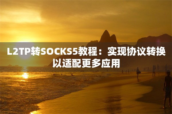 L2TP转SOCKS5教程:实现协议转换以适配更多应用