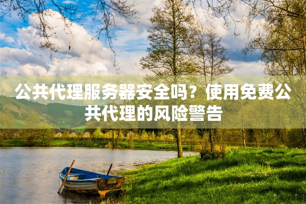 公共代理服务器安全吗?使用免费公共代理的风险警告