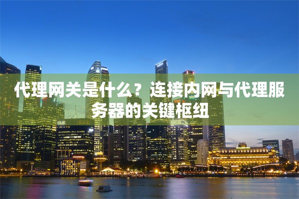 代理网关是什么?连接内网与代理服务器的关键枢纽