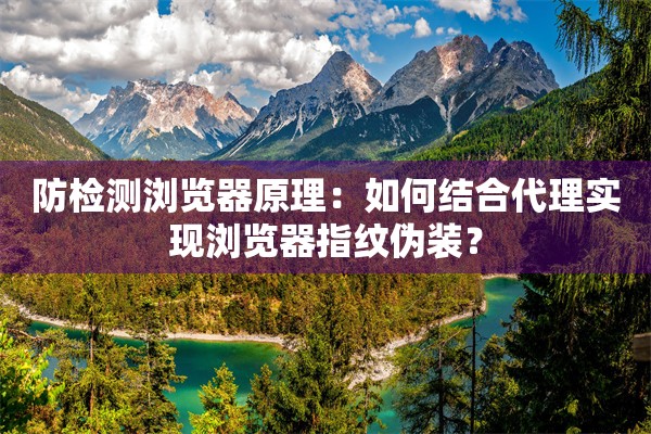 防检测浏览器原理:如何结合代理实现浏览器指纹伪装?