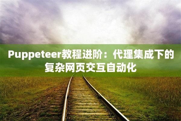 Puppeteer教程进阶：代理集成下的复杂网页交互自动化