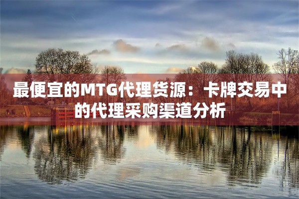 最便宜的MTG代理货源:卡牌交易中的代理采购渠道分析