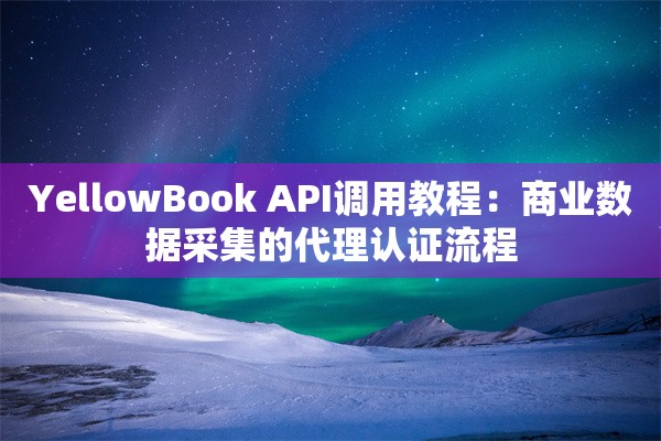 YellowBook API调用教程:商业数据采集的代理认证流程