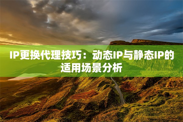 IP更换代理技巧：动态IP与静态IP的适用场景分析