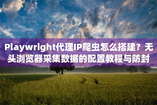 Playwright代理IP爬虫怎么搭建？无头浏览器采集数据的配置教程与防封技巧