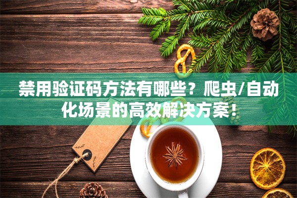 禁用验证码方法有哪些？爬虫/自动化场景的高效解决方案！