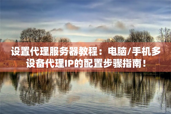 设置代理服务器教程：电脑/手机多设备代理IP的配置步骤指南！