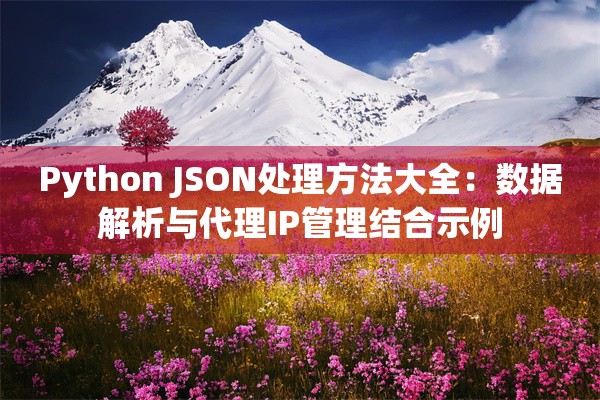 Python JSON处理方法大全:数据解析与代理IP管理结合示例