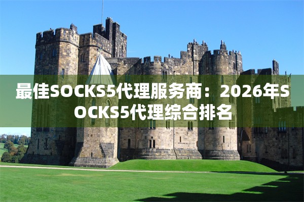 最佳SOCKS5代理服务商:2026年SOCKS5代理综合排名