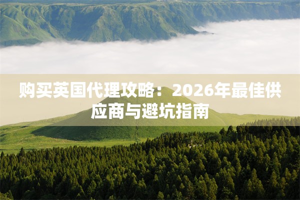 购买英国代理攻略：2026年最佳供应商与避坑指南