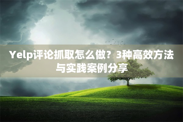 Yelp评论抓取怎么做？3种高效方法与实践案例分享