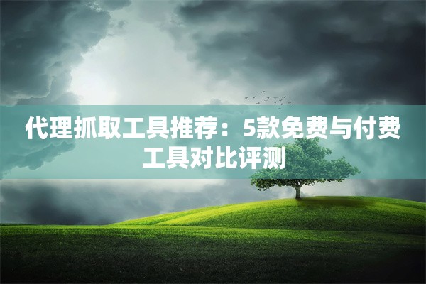 代理抓取工具推荐：5款免费与付费工具对比评测