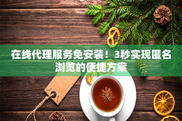 在线代理服务免安装！3秒实现匿名浏览的便捷方案