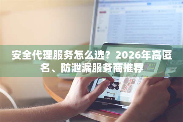 安全代理服务怎么选？2026年高匿名、防泄漏服务商推荐