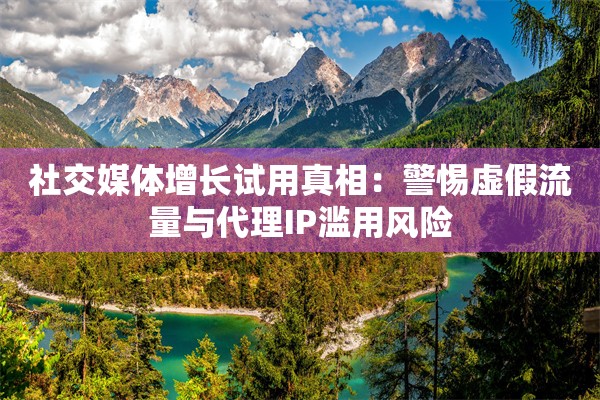 社交媒体增长试用真相：警惕虚假流量与代理IP滥用风险