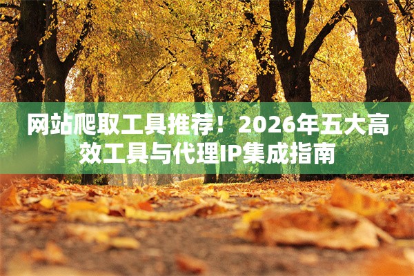 网站爬取工具推荐！2026年五大高效工具与代理IP集成指南