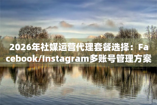2026年社媒运营代理套餐选择：Facebook/Instagram多账号管理方案
