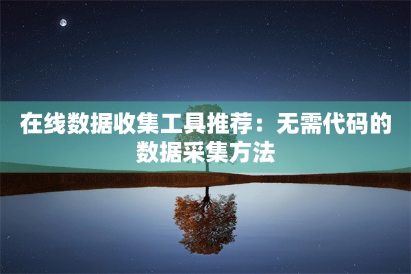 在线数据收集工具推荐：无需代码的数据采集方法