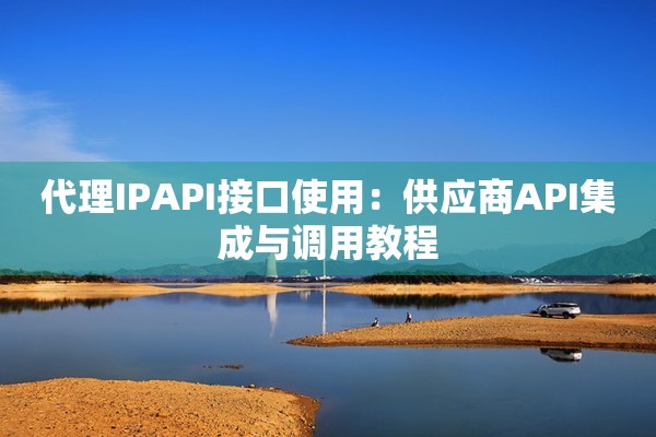 代理IPAPI接口使用：供应商API集成与调用教程