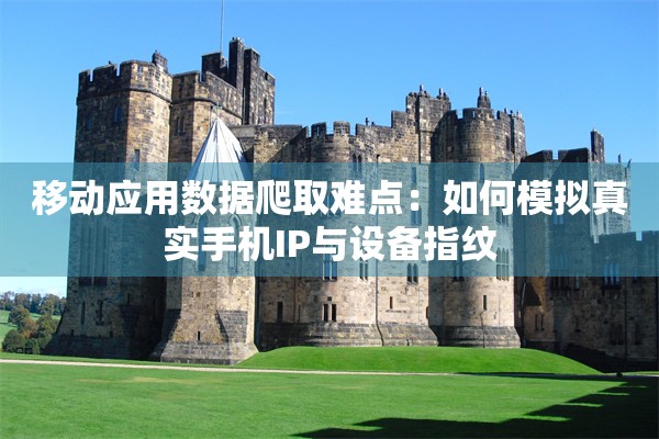 移动应用数据爬取难点：如何模拟真实手机IP与设备指纹