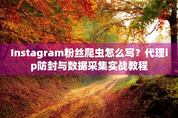 Instagram粉丝爬虫怎么写？代理ip防封与数据采集实战教程