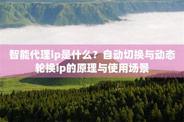 智能代理ip是什么?自动切换与动态轮换ip的原理与使用场景
