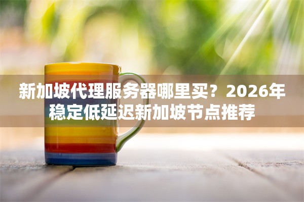 新加坡代理服务器哪里买？2026年稳定低延迟新加坡节点推荐