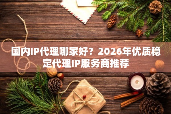 国内IP代理哪家好？2026年优质稳定代理IP服务商推荐