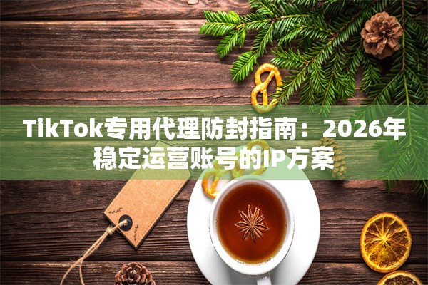 TikTok专用代理防封指南：2026年稳定运营账号的IP方案