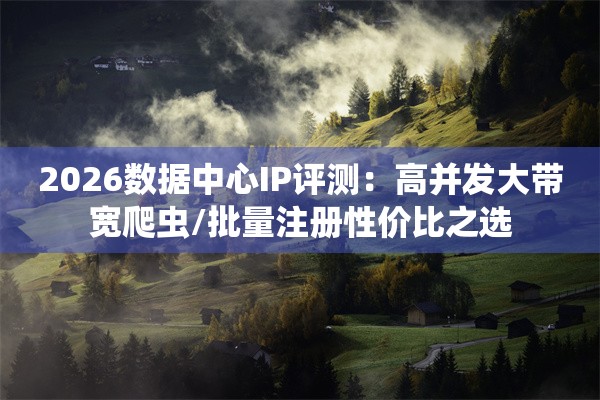 2026数据中心IP评测：高并发大带宽爬虫/批量注册性价比之选