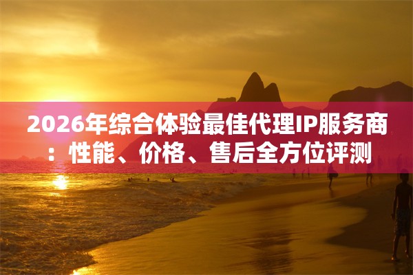 2026年综合体验最佳代理IP服务商：性能、价格、售后全方位评测