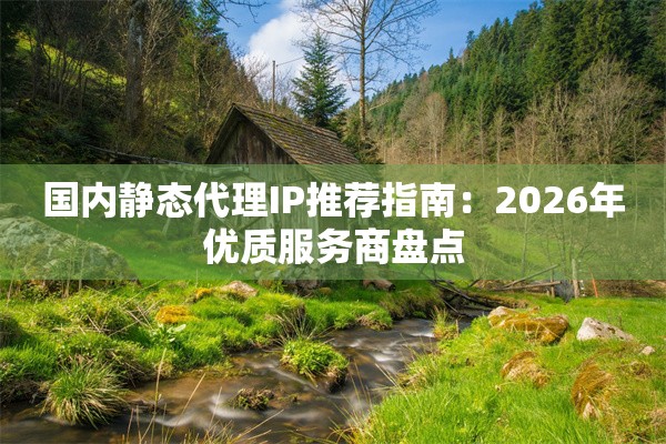 国内静态代理IP推荐指南：2026年优质服务商盘点