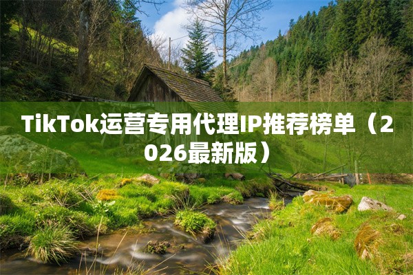 TikTok运营专用代理IP推荐榜单（2026最新版）