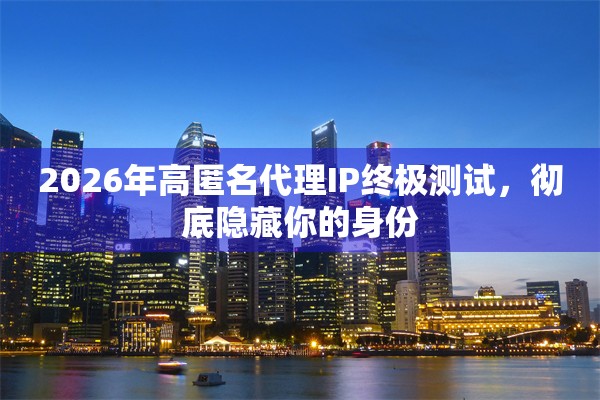 2026年高匿名代理IP终极测试，彻底隐藏你的身份