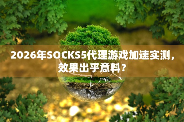 2026年SOCKS5代理游戏加速实测,效果出乎意料?