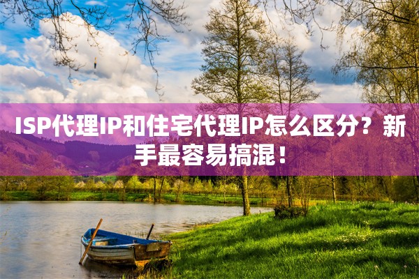 ISP代理IP和住宅代理IP怎么区分？新手最容易搞混！