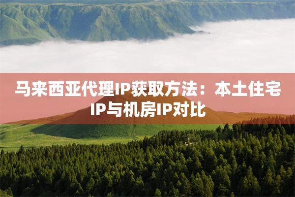 马来西亚代理IP获取方法：本土住宅IP与机房IP对比
