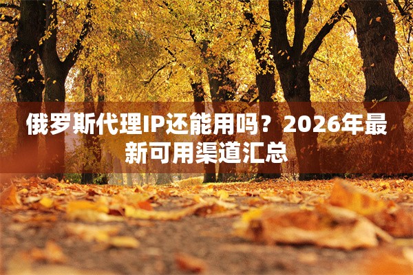 俄罗斯代理IP还能用吗？2026年最新可用渠道汇总