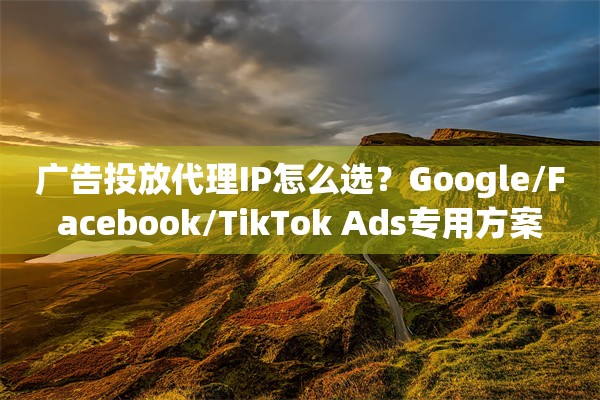 广告投放代理IP怎么选？Google/Facebook/TikTok Ads专用方案