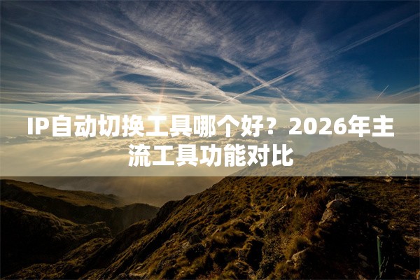 IP自动切换工具哪个好?2026年主流工具功能对比